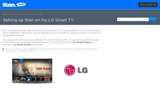 Setting up Stan on my LG Smart TV – Stan Support