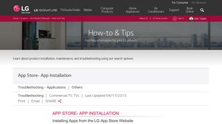 LG How-to & Tips: App Store- App Installation | LG India