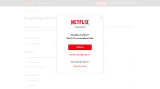 I'm getting a black screen with no sound. - Netflix Help Center