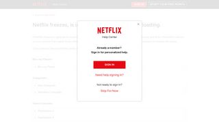 Netflix freezes, is unresponsive, or gets stuck loading.