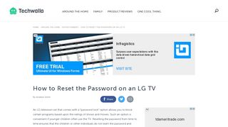 How to Reset the Password on an LG TV | Techwalla.com