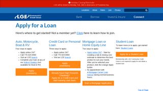 Apply Loan - LGE Community Credit Union