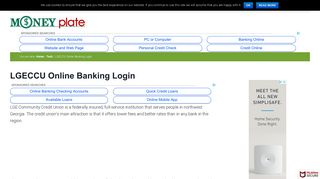 LGECCU Online Banking Login — Money Plate