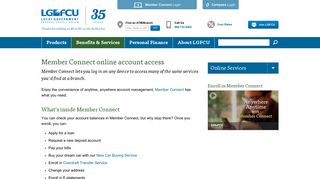 Member Connect online account access | LGFCU