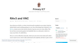 RAv3 and VNC – Primary ICT