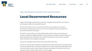 Treasury : Local Government Resources : Oregon Short Term Funds ...