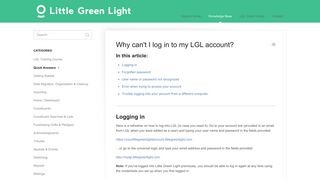 Why can't I log in to my LGL account? - Little Green Light Knowledge ...