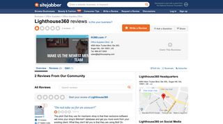 Lighthouse360 Reviews - 2 Reviews of Lh360.com | Sitejabber