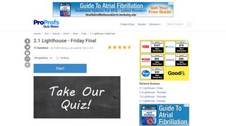 2.1 Lighthouse - Friday Final - ProProfs Quiz