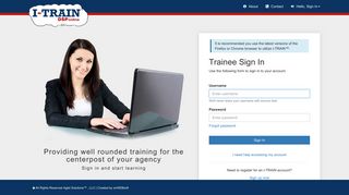 I-TRAIN | Trainee Sign In