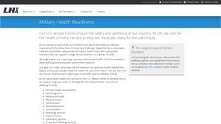 LHI: Military Health Readiness - Logistics Health