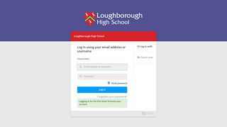 Login - Loughborough High School