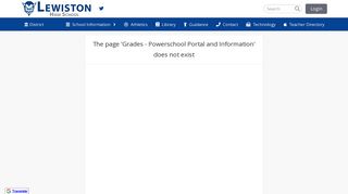 Grades - Powerschool Portal and Information - Lewiston High School