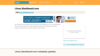 Lhsoc Blackboard (Lhsoc.blackboard.com) - Blackboard Learn