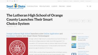 Lutheran High School Launches Smart Choice System