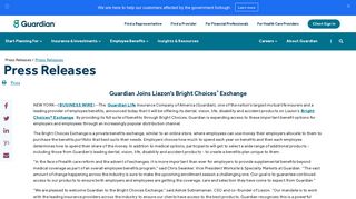 Guardian Joins Liazon's Bright Choices® Exchange | Guardian