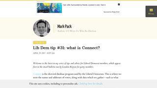 Lib Dem tip #31: what is Connect? - Mark Pack