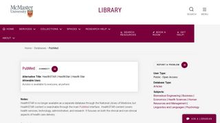 PubMed | McMaster University Library