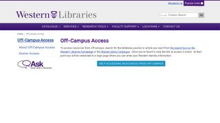 Off-Campus Access - Western University