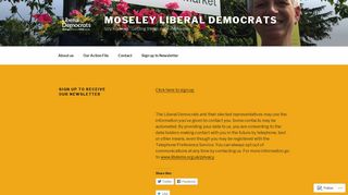 Sign up to receive our newsletter – Moseley Liberal Democrats