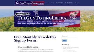 Free Monthly Newsletter Signup Form | TheGunTotingLiberal.com ...