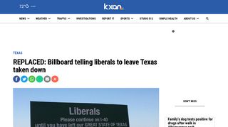 REPLACED: Billboard telling liberals to leave Texas taken down