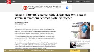 Liberals' $100,000 contract with Christopher Wylie one of several ...