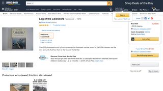 Log of the Liberators: Steve Birdsall: 9781299055858: Amazon.com ...