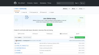 GitHub - libero/community: A place for community-wide issues ...