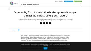 Community first: An evolution in the approach to open publishing ...
