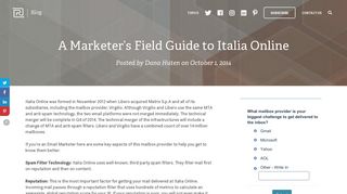 A Marketer's Field Guide to Italia Online | Return Path
