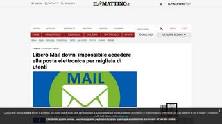 Libero Mail in tilt: impossibile accedere alla posta elettronica per ...