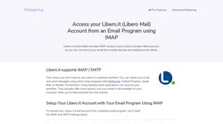 How to access your Libero.it (Libero Mail) email account using IMAP