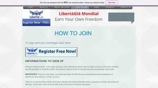libertagia | HOW TO JOIN - Wix.com