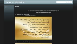 Signup on LibertaGia - Google Sites