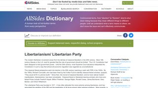 Libertarianism/ Libertarian Party | AllSides