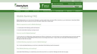 Mobile Banking FAQ | Liberty Bank