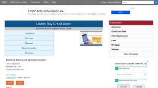 Liberty Bay Credit Union - Braintree, MA - Credit Unions Online