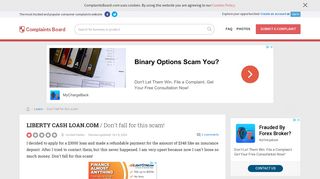 LIBERTY CASH LOAN.COM - Don't fall for this scam! Review 585976 ...
