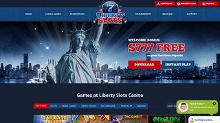 Home - Liberty Slots - the finest in online gaming