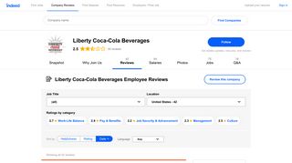 Working at Liberty Coca-Cola Beverages: Employee Reviews | Indeed ...