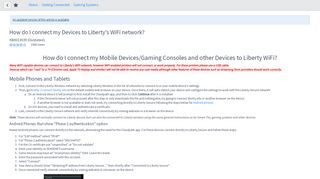 How do I connect my Devices to Liberty's WiFi ... - Login - ServiceNow