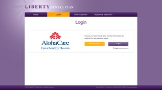Login - Client Liberty Dental Plan