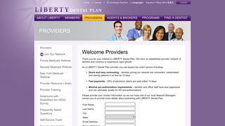 Welcome Providers - Liberty Dental Plan