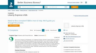 Liberty Express USA | Complaints | Better Business Bureau® Profile