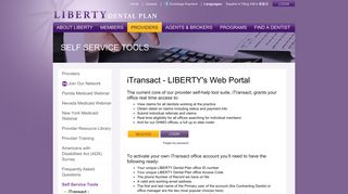 LIBERTY Online Portal - LIBERTY Dental Plan