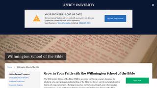 Willmington School of the Bible - Diploma Program - Liberty University