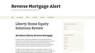Liberty Home Equity Solutions Review - Reverse Mortgage Alert