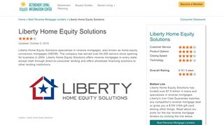 Liberty Home Equity Solutions Reviews (with Fees) | Retirement Living
