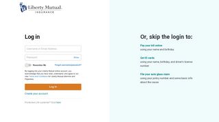 Log In to Your Online Account | Liberty Mutual
